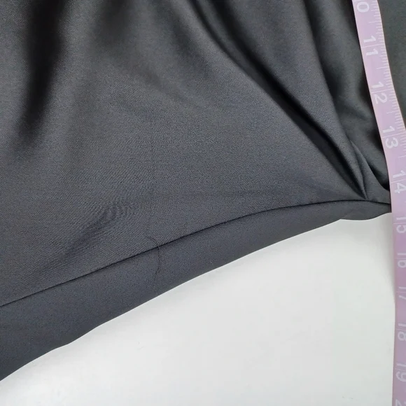 Alieva Maya Draped Corset Mini Dress Size L Women Long Sleeve Silk Satin Black - Picture 11 of 14